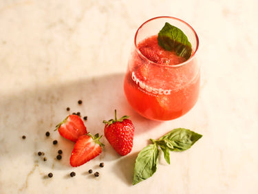 Strawberry, basil and peppercorn