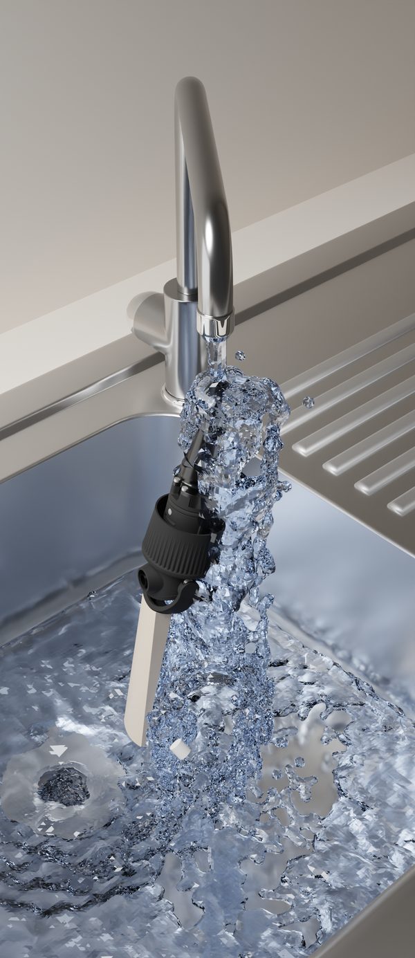 Clean through tap