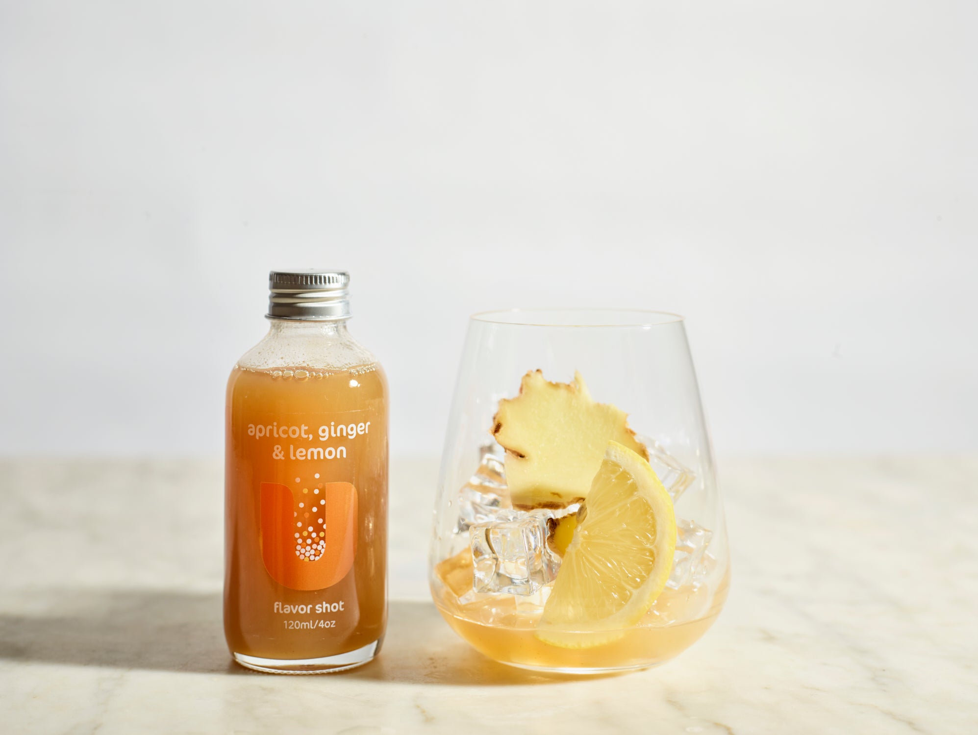 apricot, ginger and lemon flavor shot 4oz